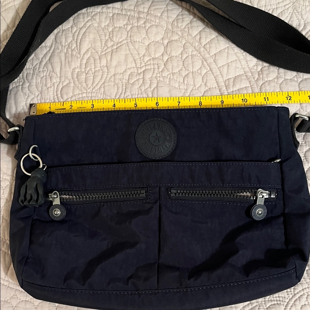 Navy Crossbody Kipling Bag with Zipper Pockets